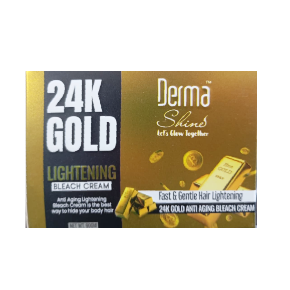 DERMA SHINE 24K GOLD LIGHTENING BLEACH CREAM 90 GM