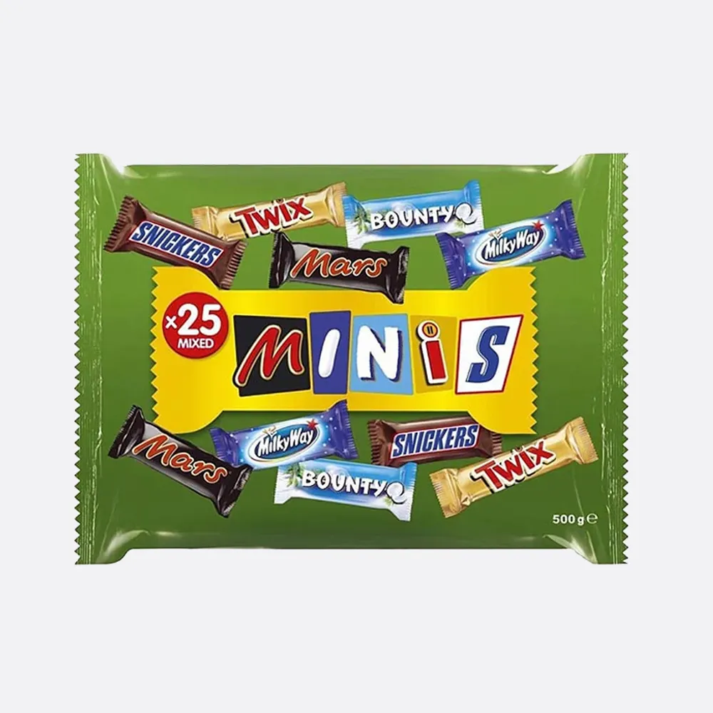 MINIS CHOCOLATE MIXED 25 POUCH 500 GM