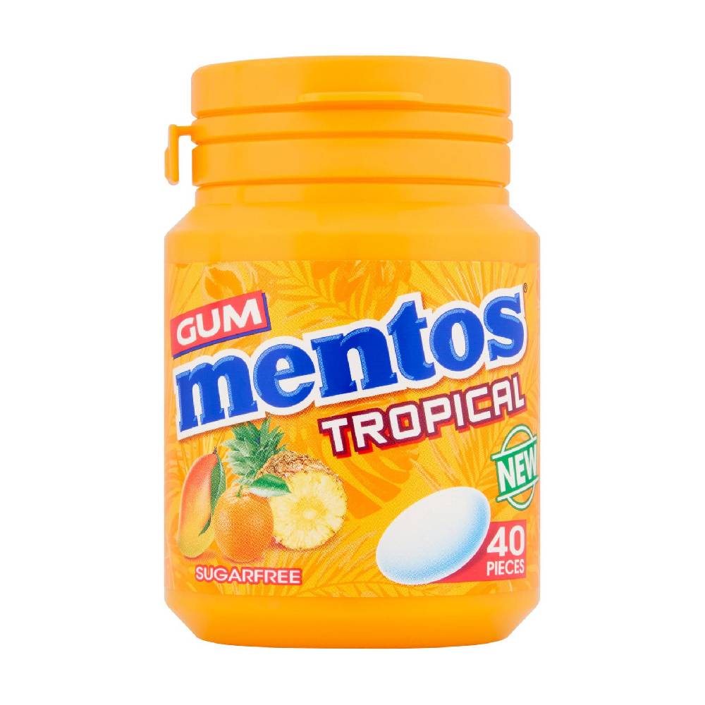 MENTOS GUM PURE FRESH TROPICAL 60 GM