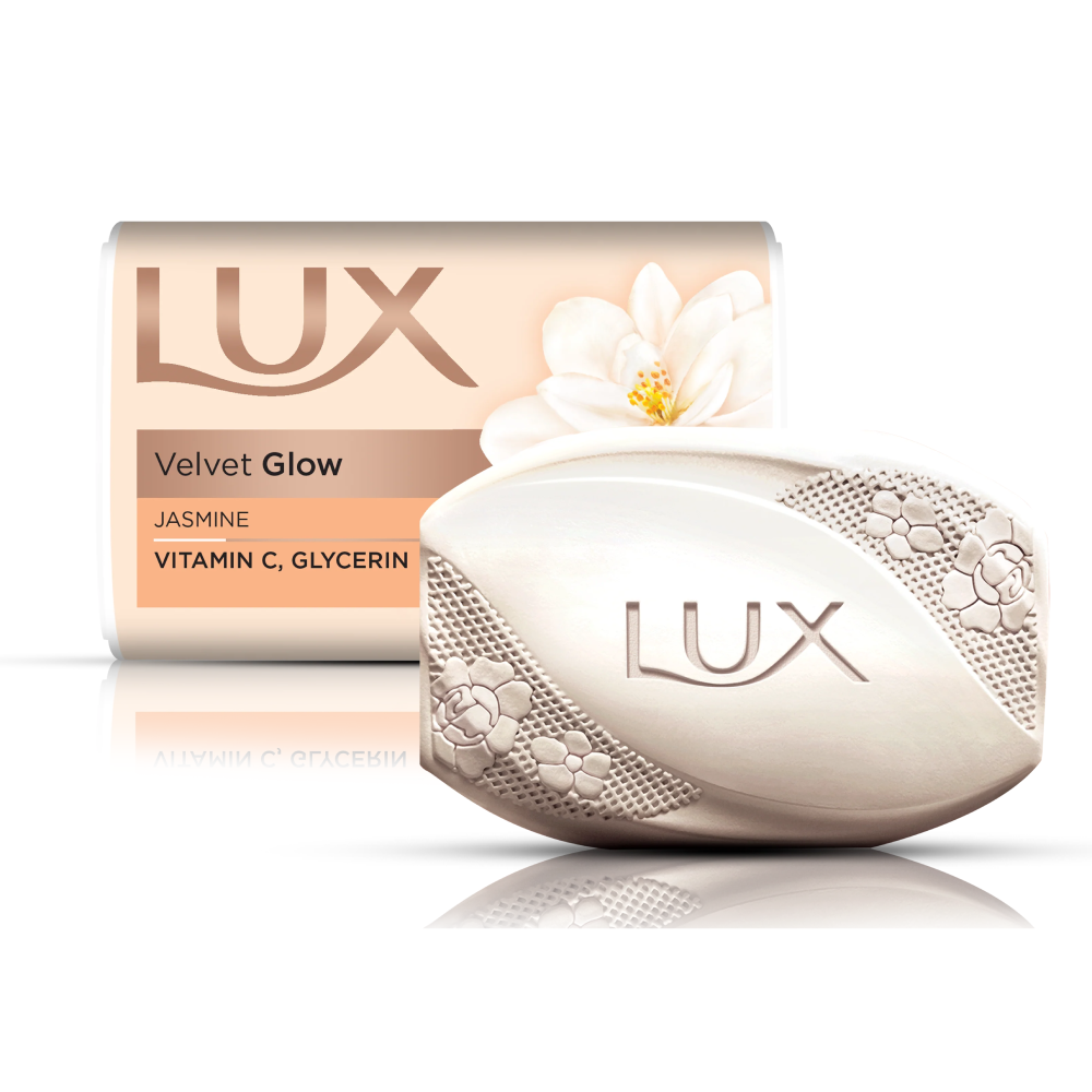 LUX SOAP VELVET GLOW JASMINE VITAMIN C GLYCERIN 128 GM