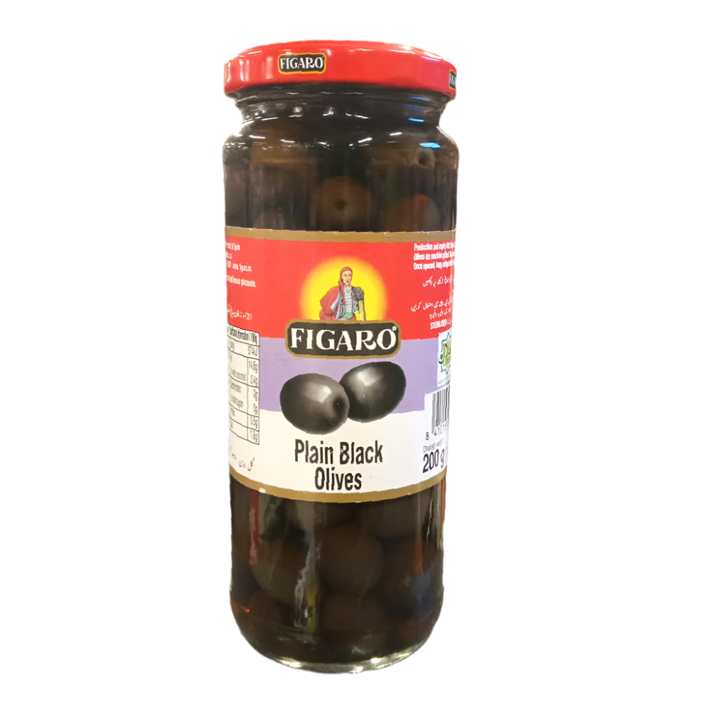 FIGARO OLIVES BLACK PLAIN 340 GM