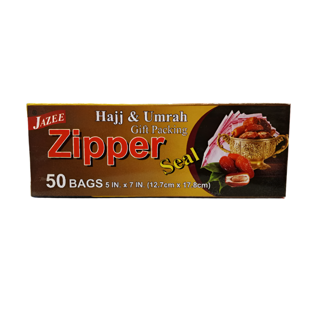 JAZEE ZIPPER SEAL HAJJ AND UMRAH GIFT PACK 50 BAGS