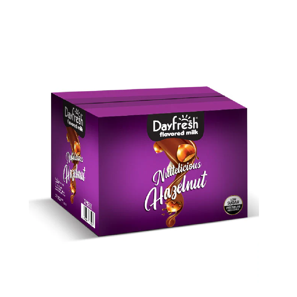 DAY FRESH FLAVORED MILK NUTTELICIOUS HAZELNUT LOW SUGAR 225ML-CARTON