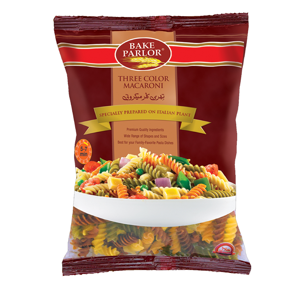 BAKE PARLOR THREE COLOR MACARONI 400 GM