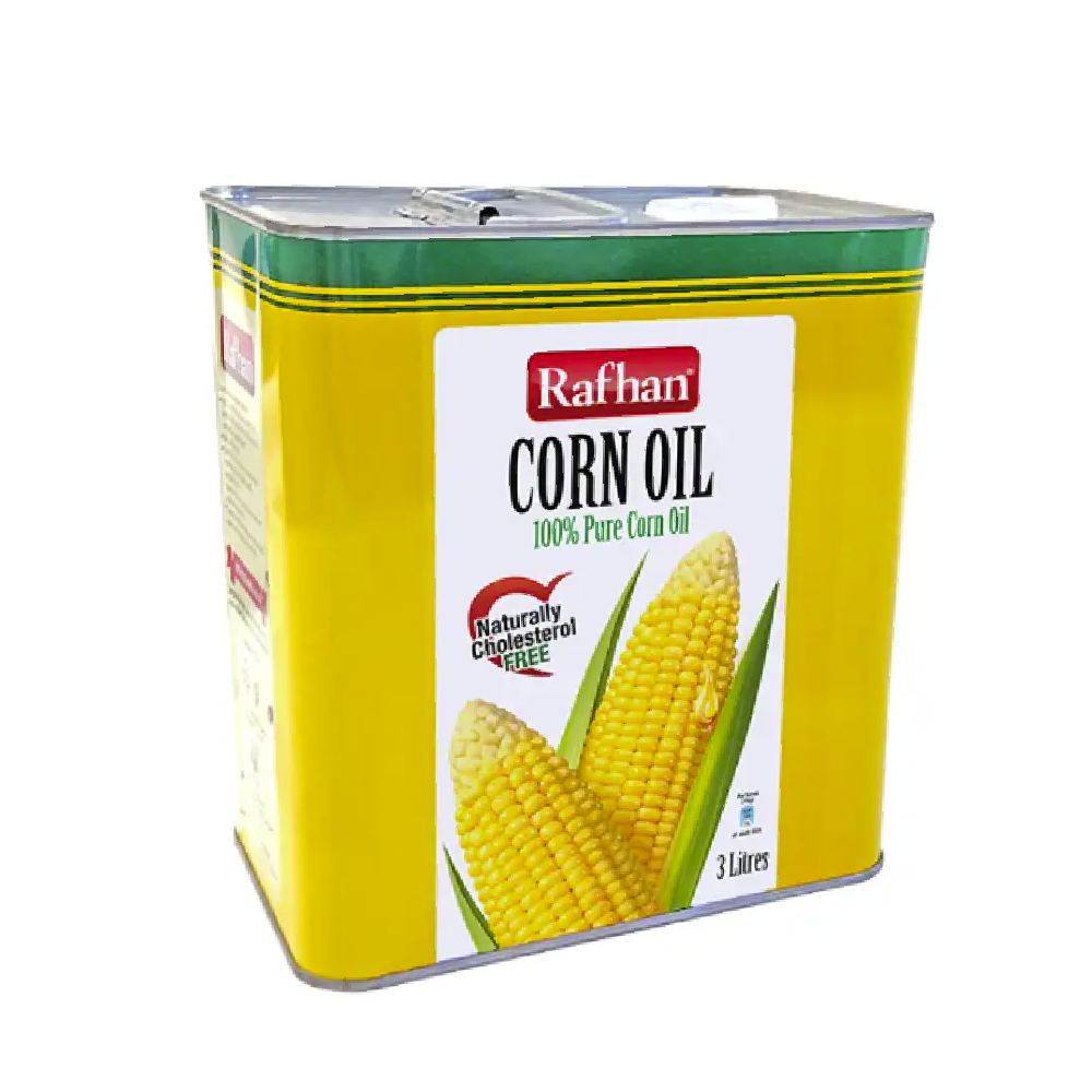 RAFHAN CORN OIL TIN 3 LTR BASIC