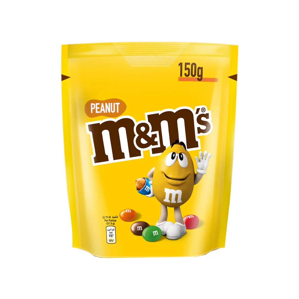 M&MS CHOCOLATE PEANUT POUCH 150 GM