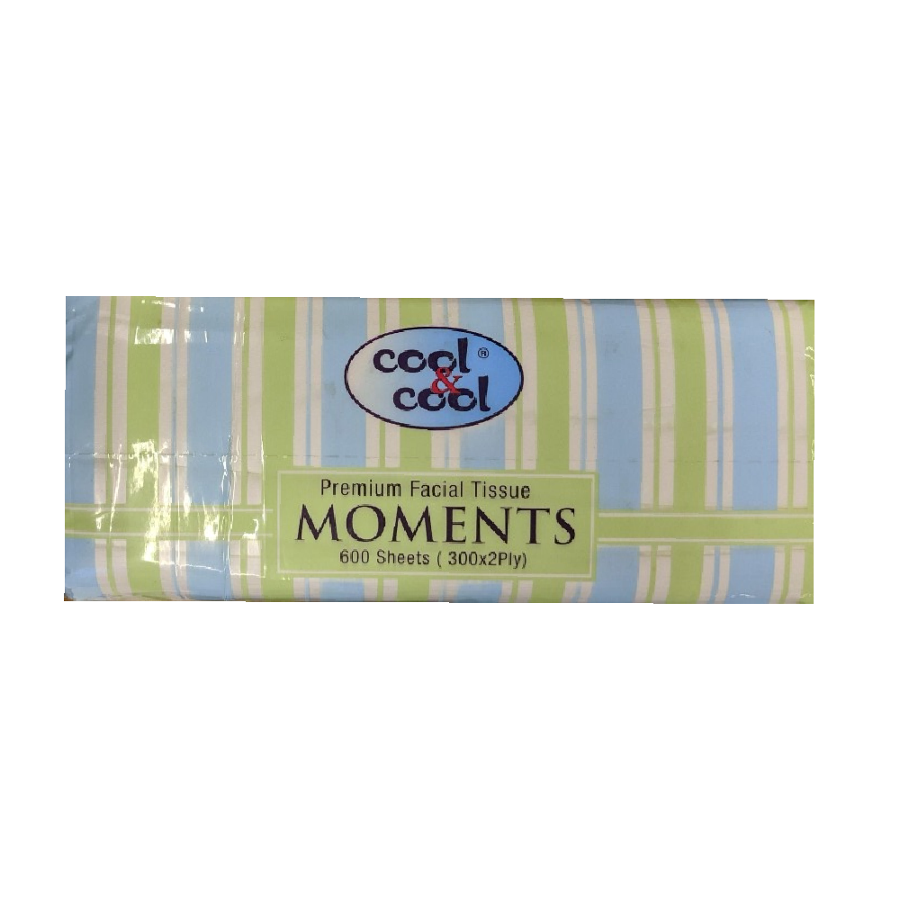 COOL & COOL MOMENTS SOFT PACK TISSUES 600 SHEETS