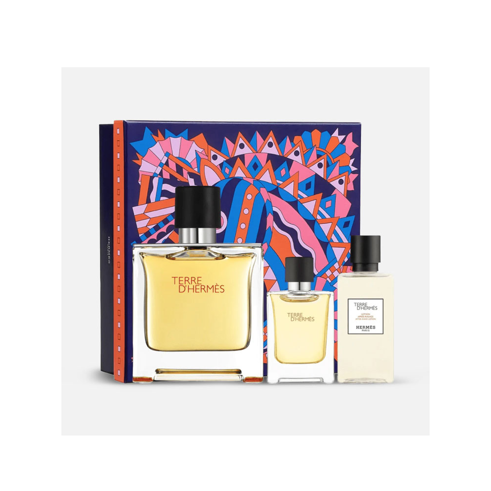 HERMES TERRE D HERMES PURE PERFUME FOR M 3PCS GIFT SET