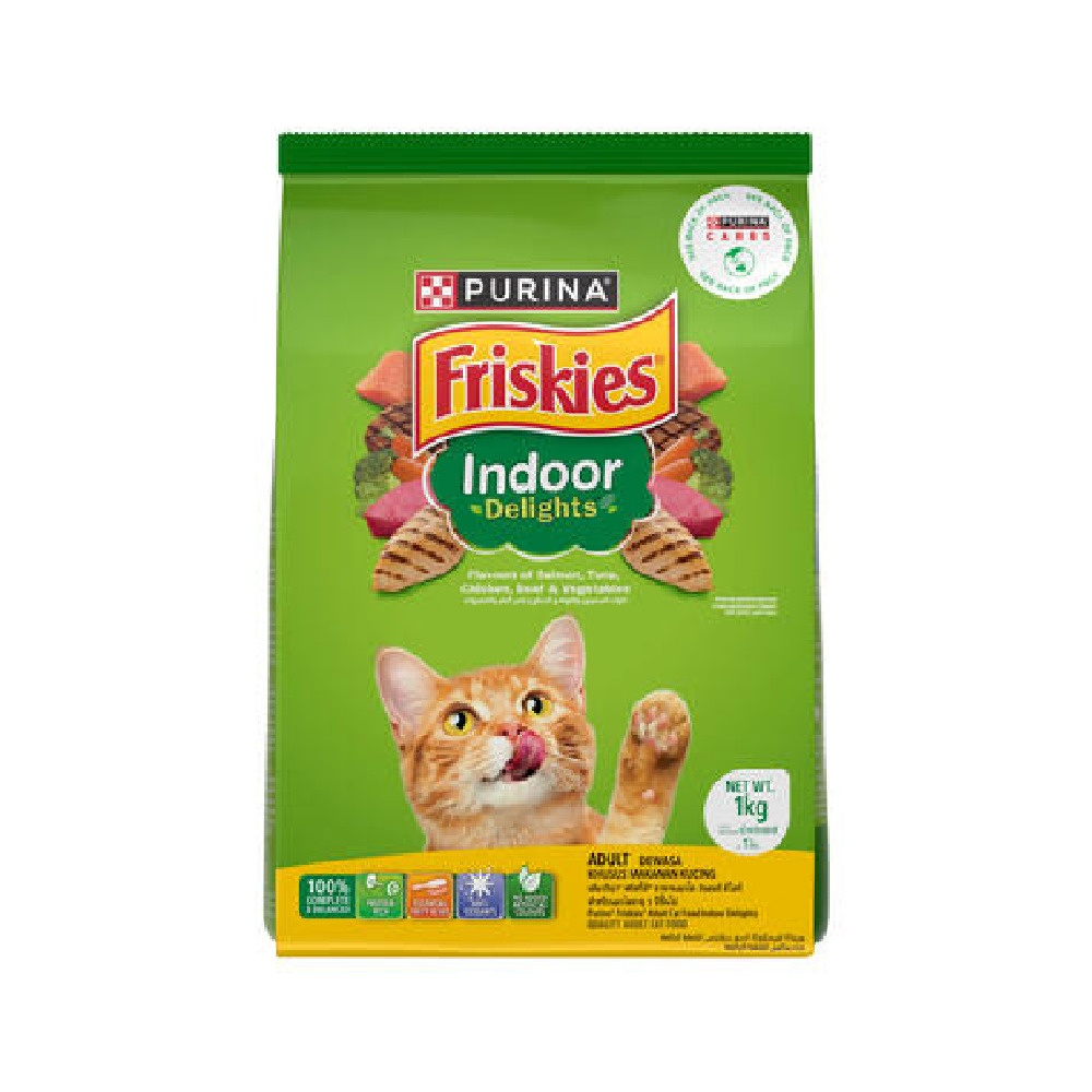 PURINA FRISKIES CAT FOOD ADULT INDOOR DELIGHTS 1 KG