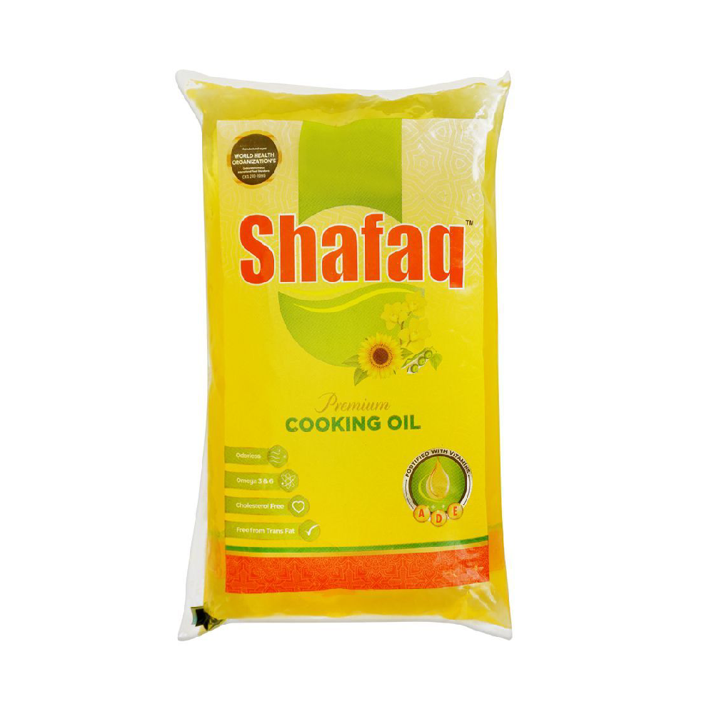 SHAFAQ CANOLA OIL POUCH 1 LTR