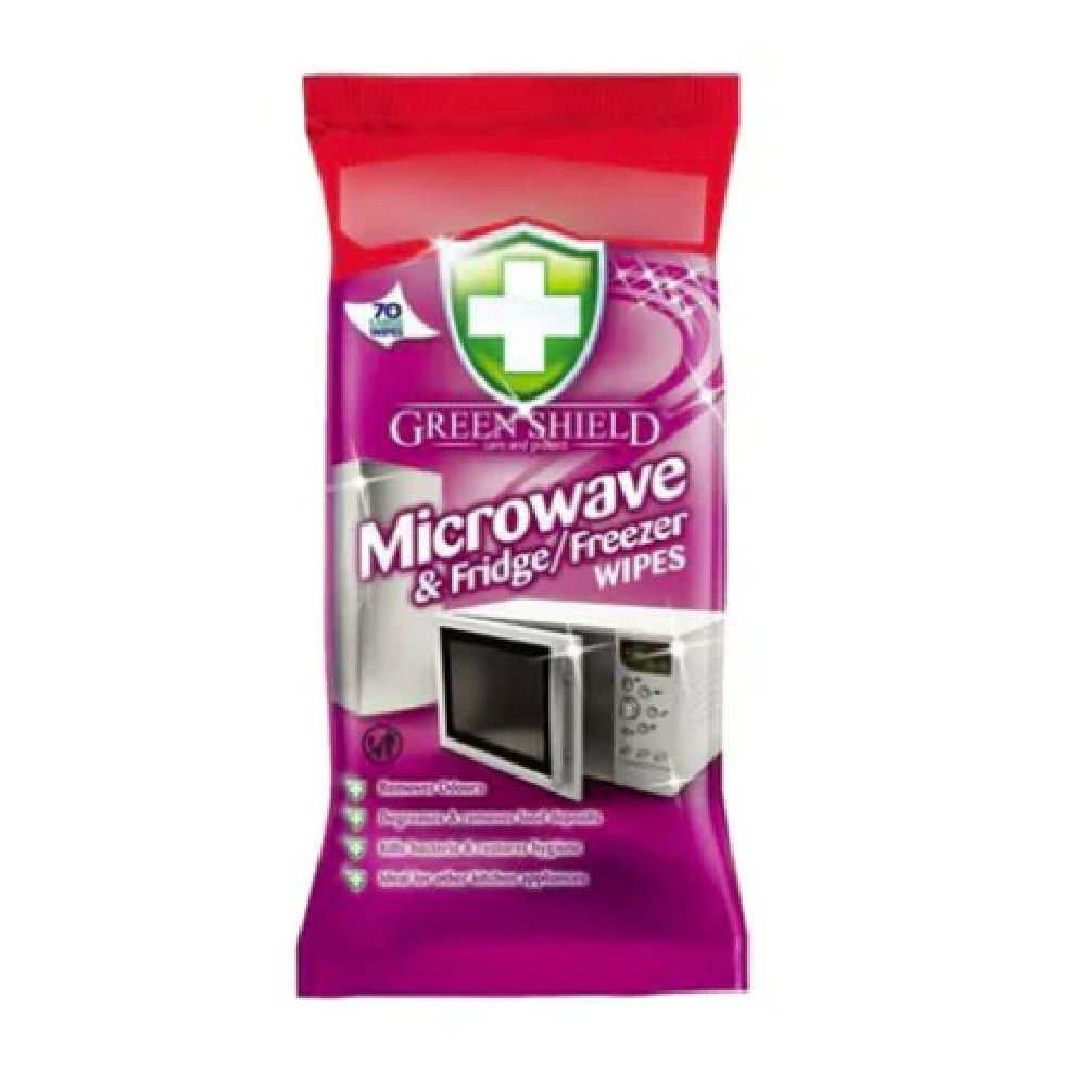GREEN SHIELD WIPES MICROWAVE FRIDGE 70PC