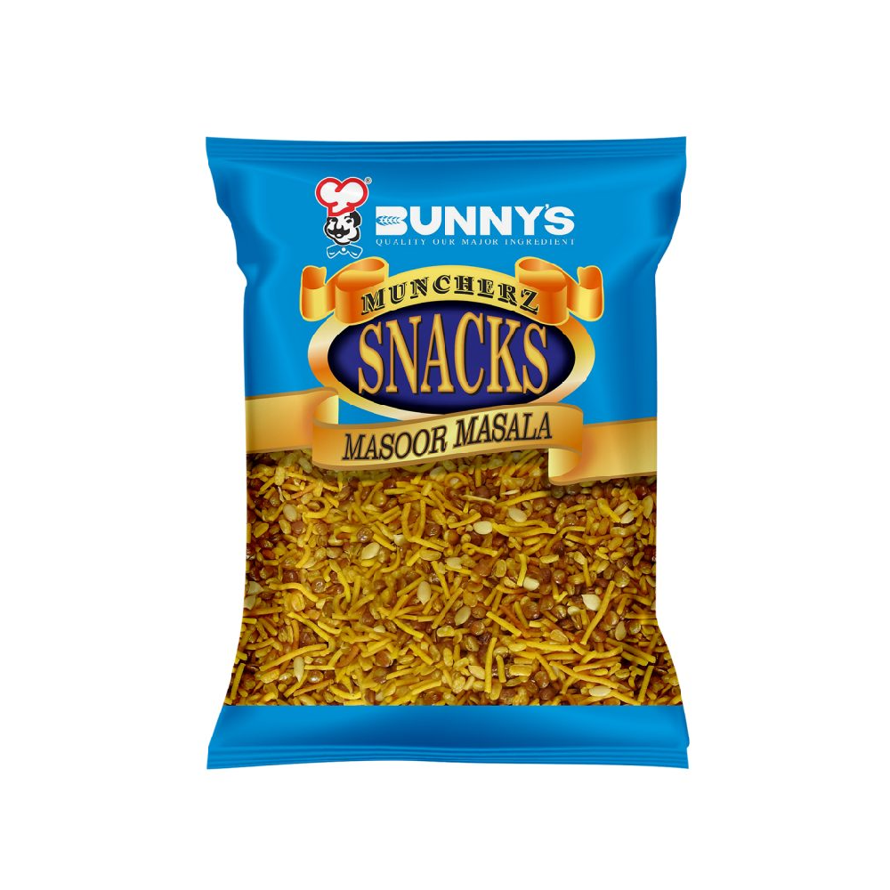 BUNNYS MUN CHERZ SNACKS MASOOR MASALA NIMKO 200GM