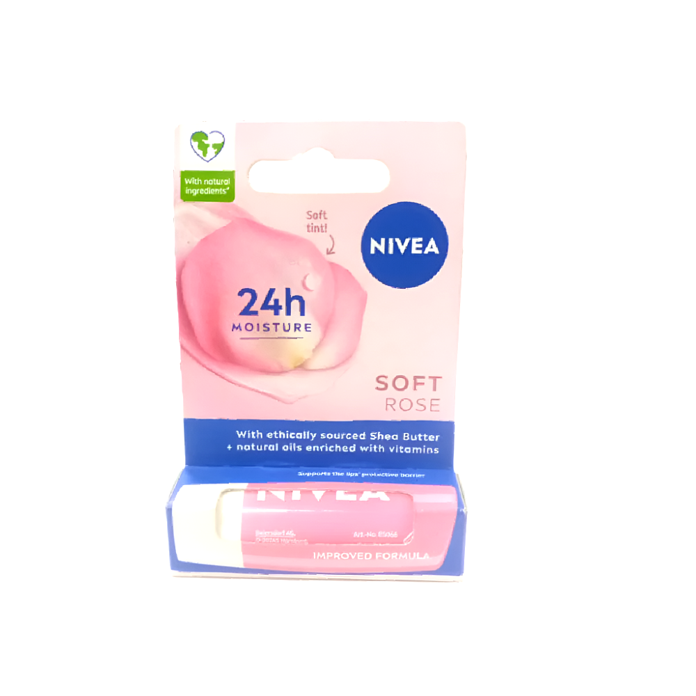 NIVEA LIP BALM SOFT ROSE 4.8 GM