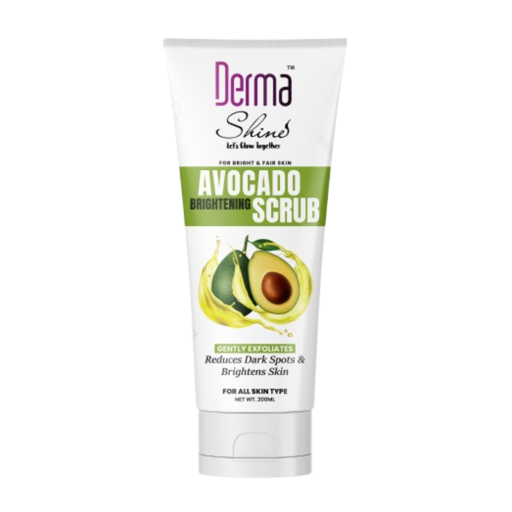 DERMA SHINE AVOCADO BRIGHTENING SCRUB 200GM