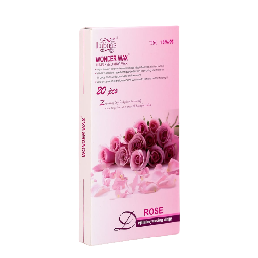 LUBNAS WONDER WAX STRIPS ROSE HAIR REMOVING 20S