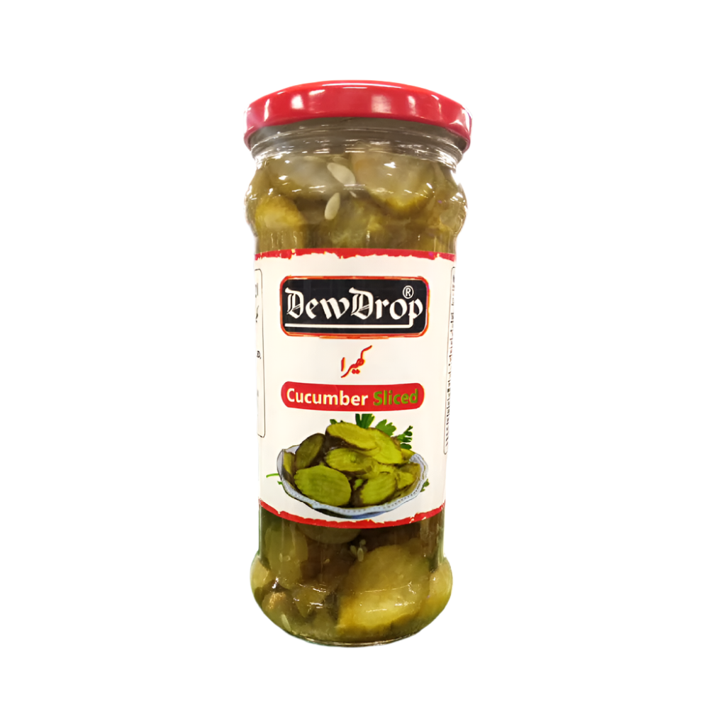 DEW DROP PICKLE CUCUMBER SLICED 370 GM