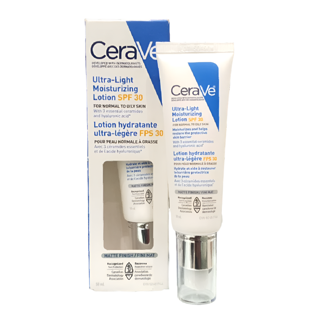 CERAVE ULTRA LIGHT MOISTURIZING LOTION SPF30 FOR NORMAL TO O