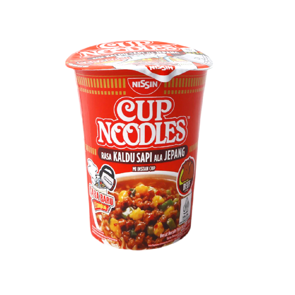 NISSIN CUP NOODLES INSTANT BEEF 66 GM