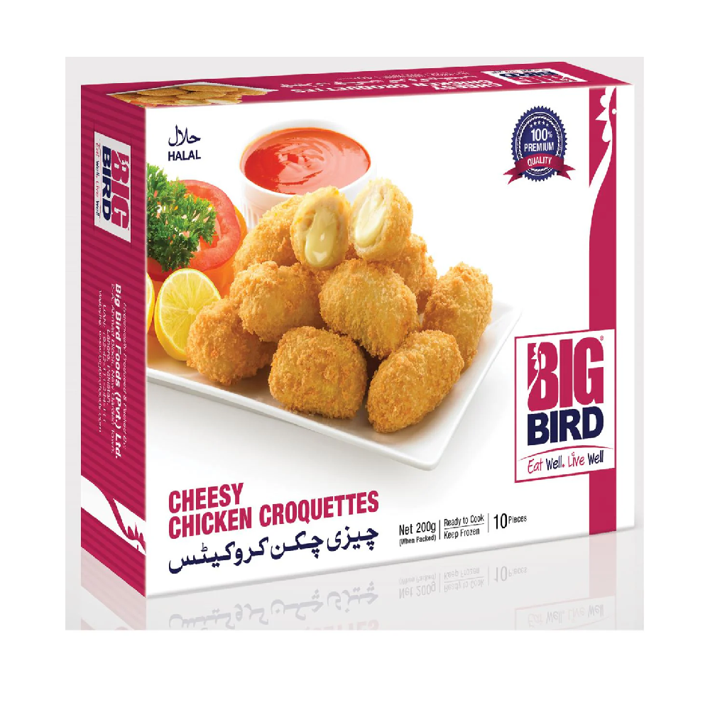 BIG BIRD CHEESY CHICKEN CROQUETTES SMALL 10 PCS 220GM