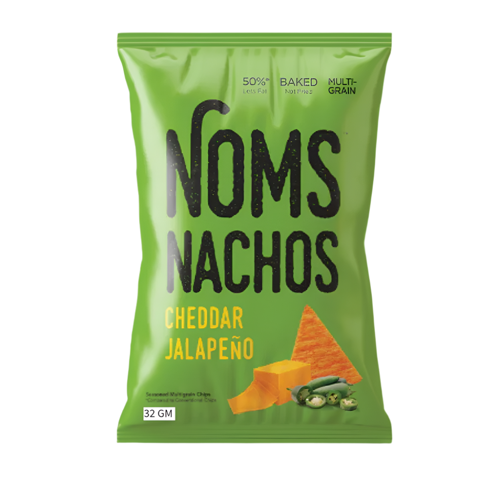 NOMS NACHOS CHEDDAR JALAPENO CHIPS 32 GM