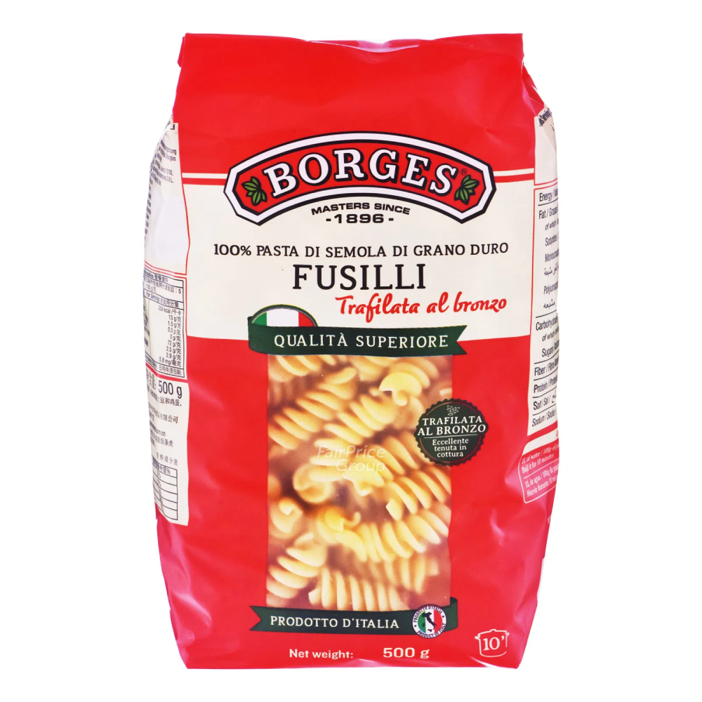 BORGES PASTA FUSILLI 500GM