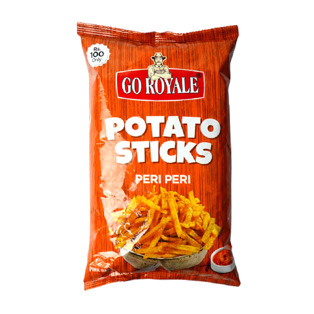 GO ROYALE POTATO STICKS PERI PERI 58 GM