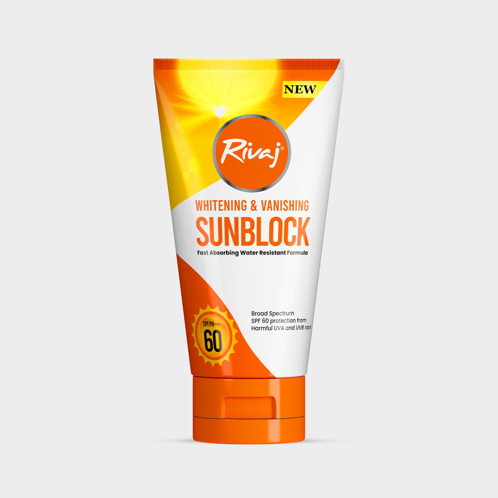 RIVAJ SPF60 WHITENING & VANISHING SUNBLOCK 100ML