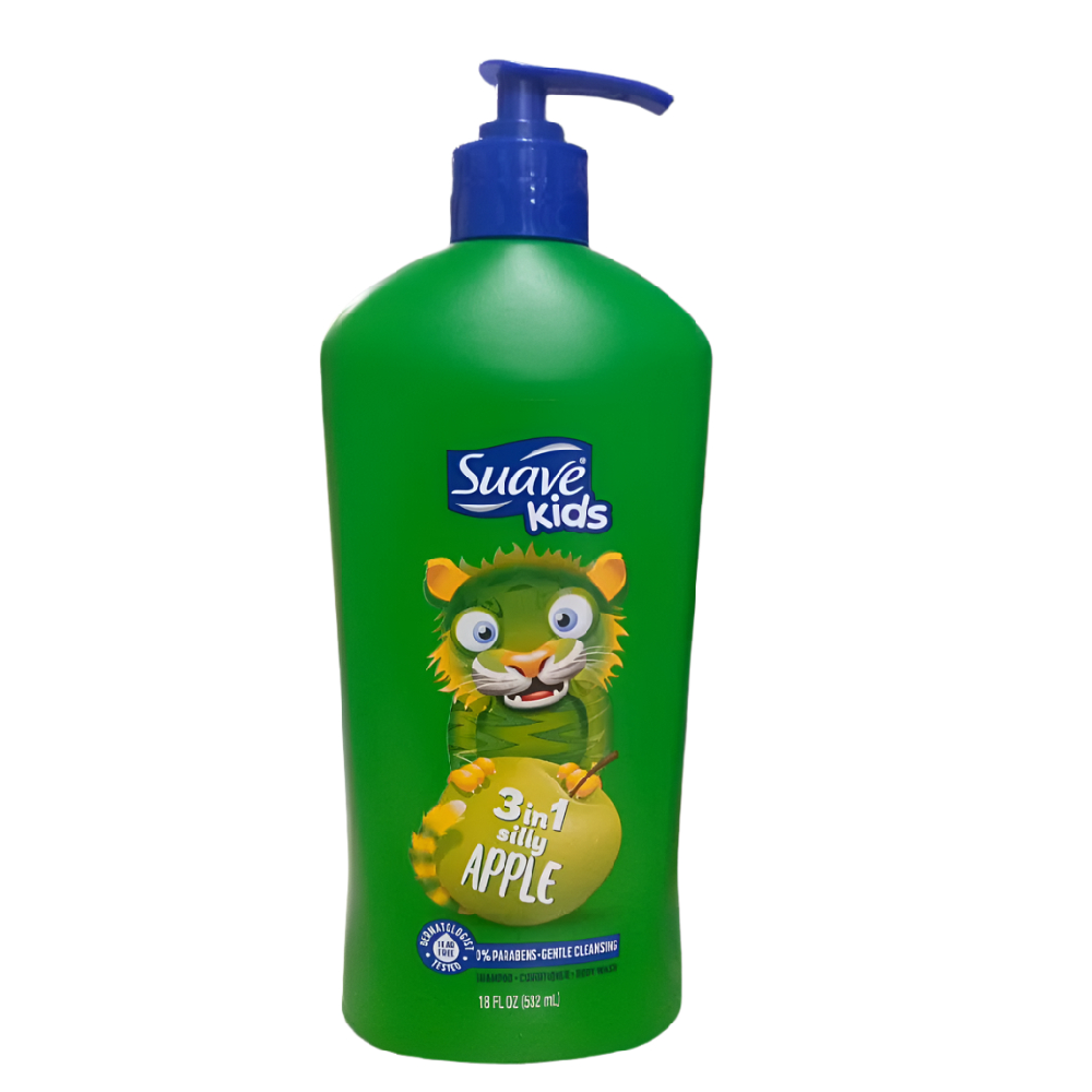 SUAVE KIDS SHAMPOO & CONDITIONER SILLY APPLE 3IN1 532ML