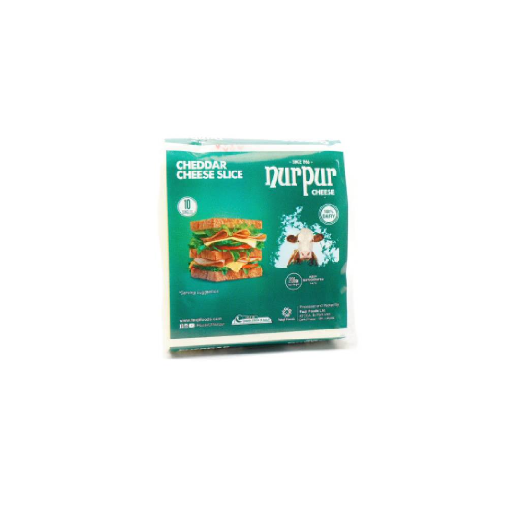 NURPUR CHEDDAR CHEESE 10 SINGLES 200 GM