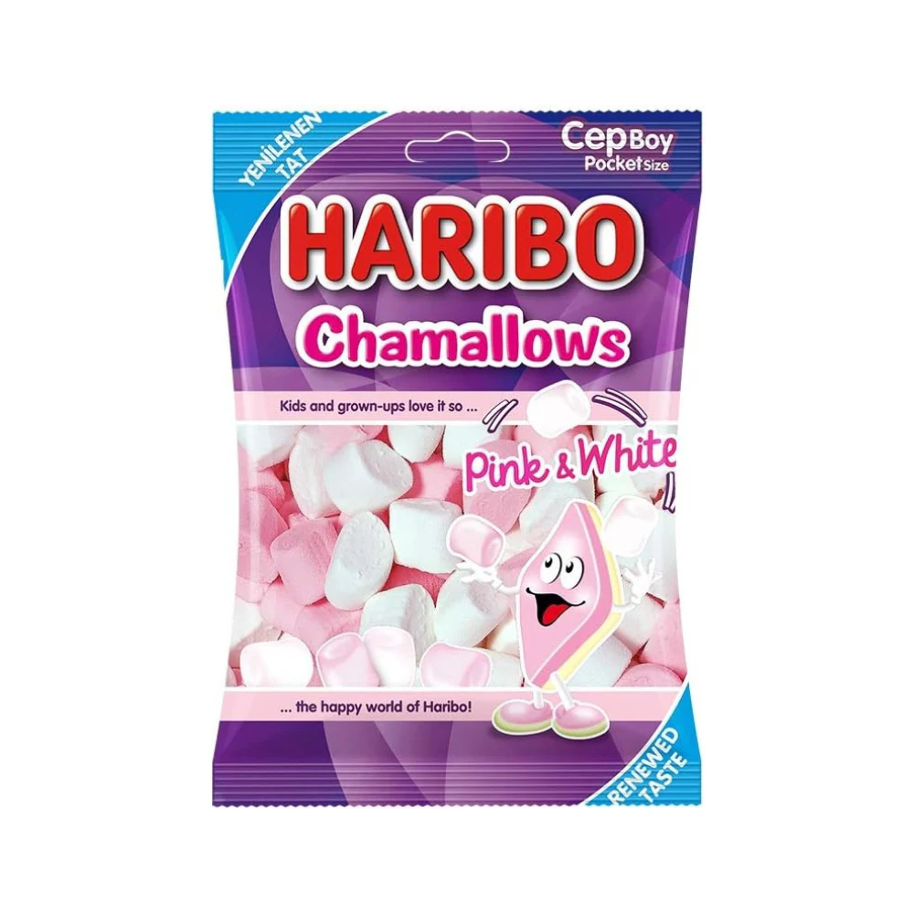 HARIBO PINK AND WHITE CHAMALLOW 25GM