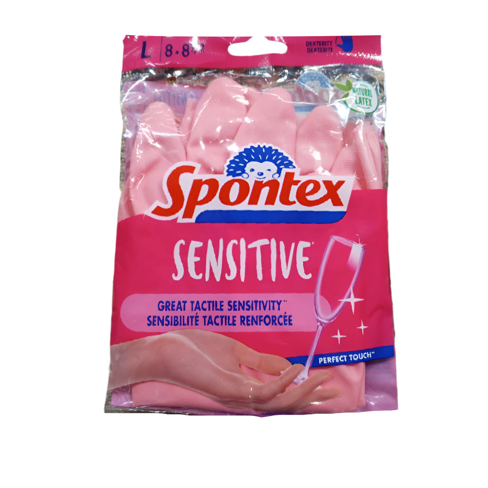 SPONTEX GLOVES SENSITIVE LARGE 8-8