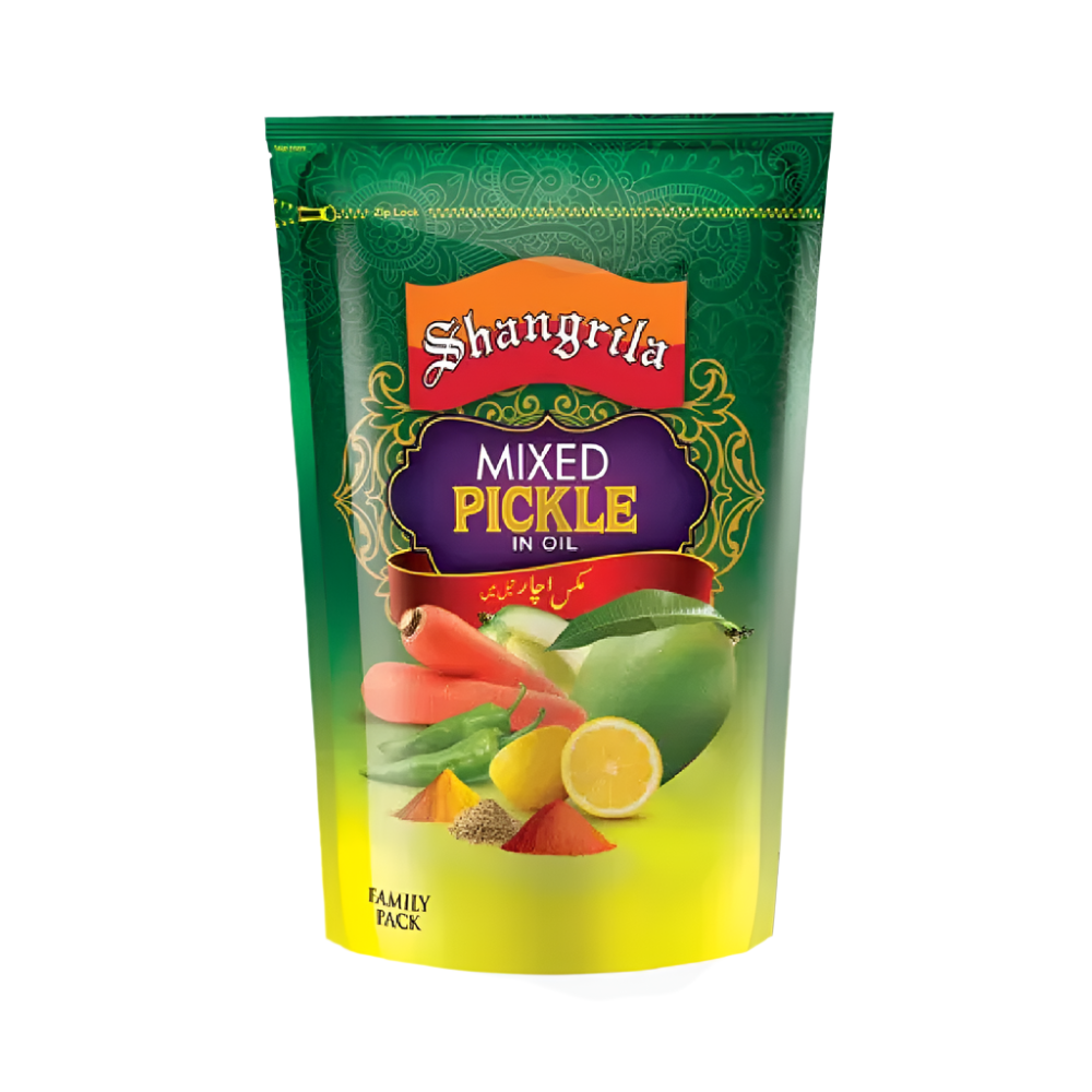 SHANGRILA MIXED PICKLE IN OIL POUCH 800 GM