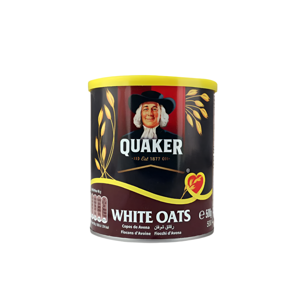 QUAKER CEREAL WHITE OATS TIN 500 GM