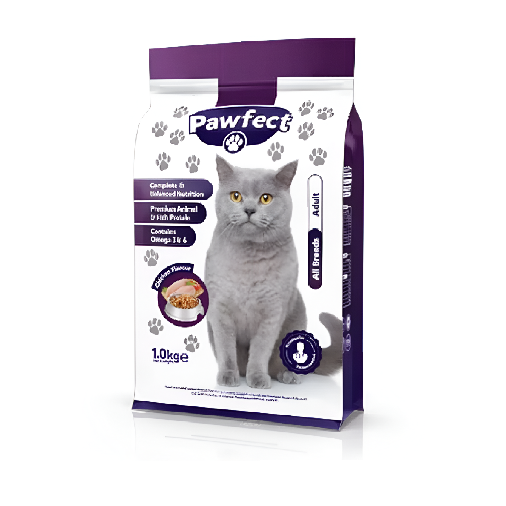 PAWFECT CAT FOOD ALL BREEDS CHICKEN FLAVOUR 1 KG