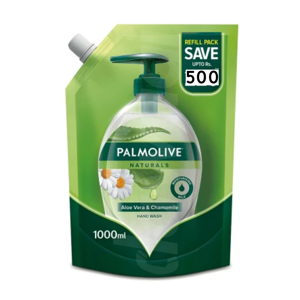 PALMOLIV HAND WASH ALOE VERA AND CHAMOMILE REFILL POUCH 1000