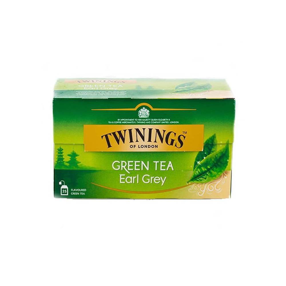 TWININGS GREEN TEA EARL GREY 25 BAGS 40 GM