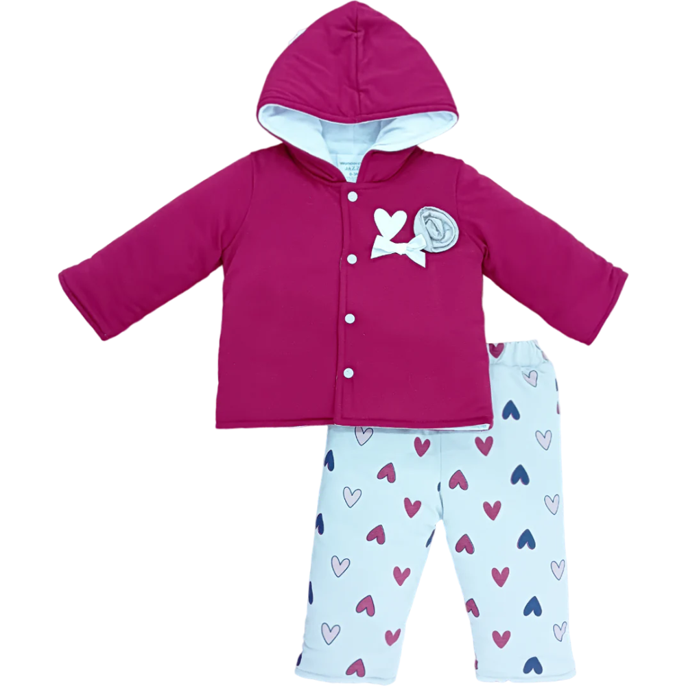 GIRLS L/S 2PC SLEEPING SUIT MW-22 90 1-2 YEAR CHI 002A