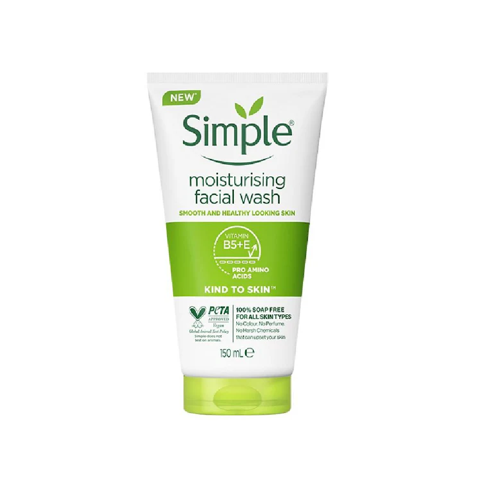 SIMPLE MOISTURISING FACIAL FACE WASH SOAP FREE FOAM 150 ML