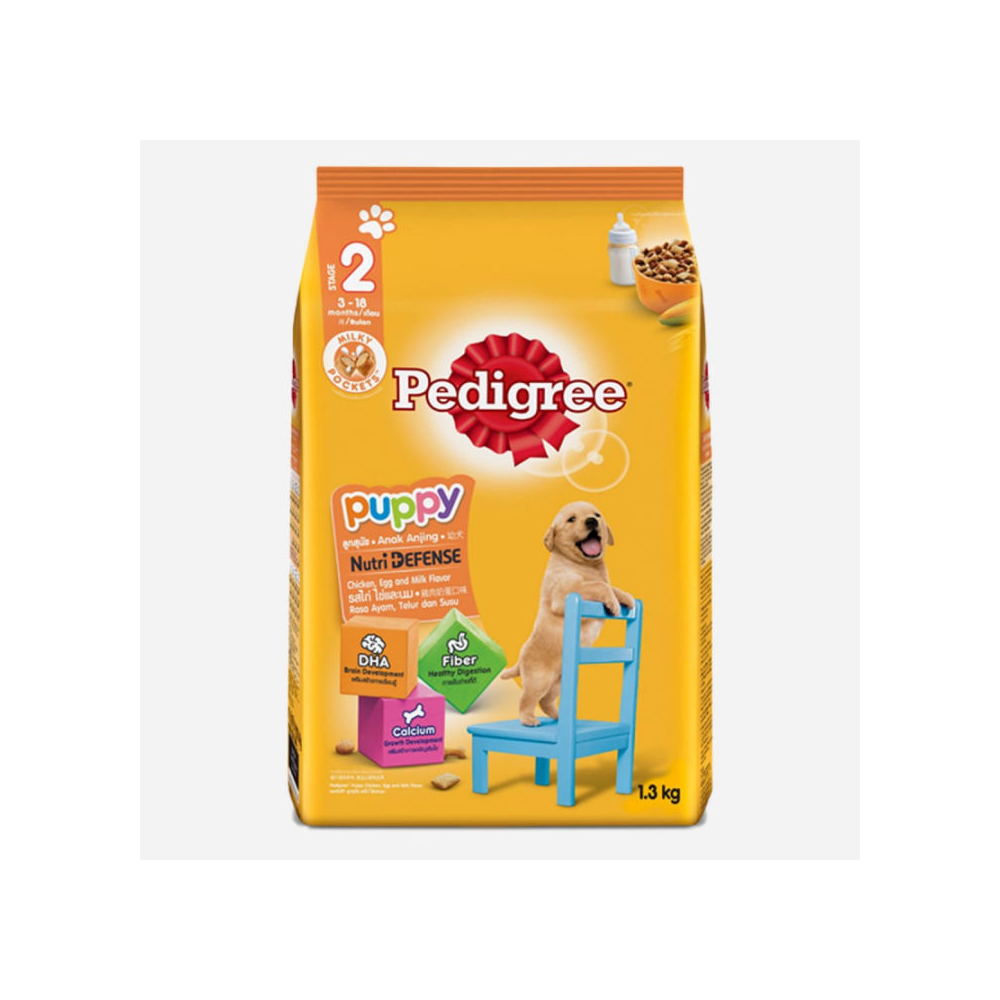 PEDIGREE DOG FOOD PUPPY CHICKEN EGG AND MILK 1.3 KG