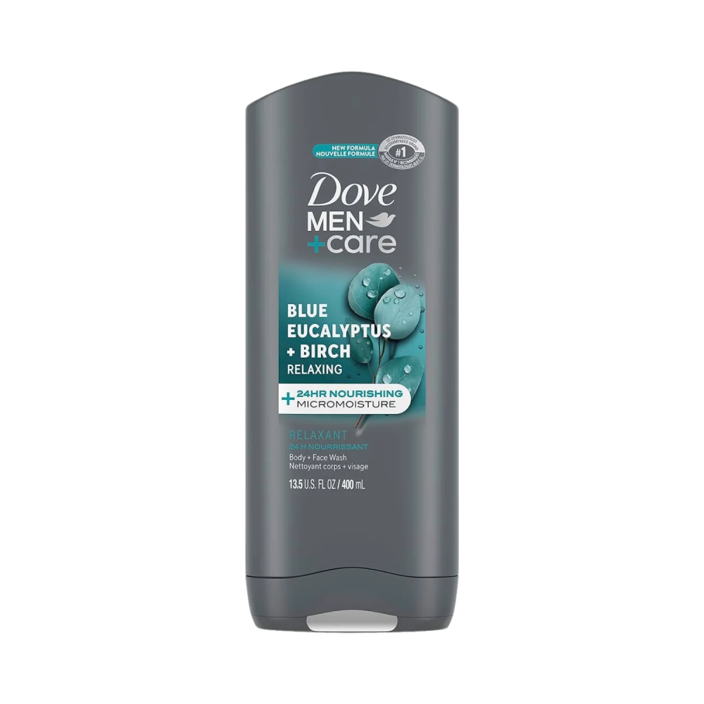 DOVE MEN CARE BODY AND FACE WASH BLUE EUCALYPTUS 400 ML