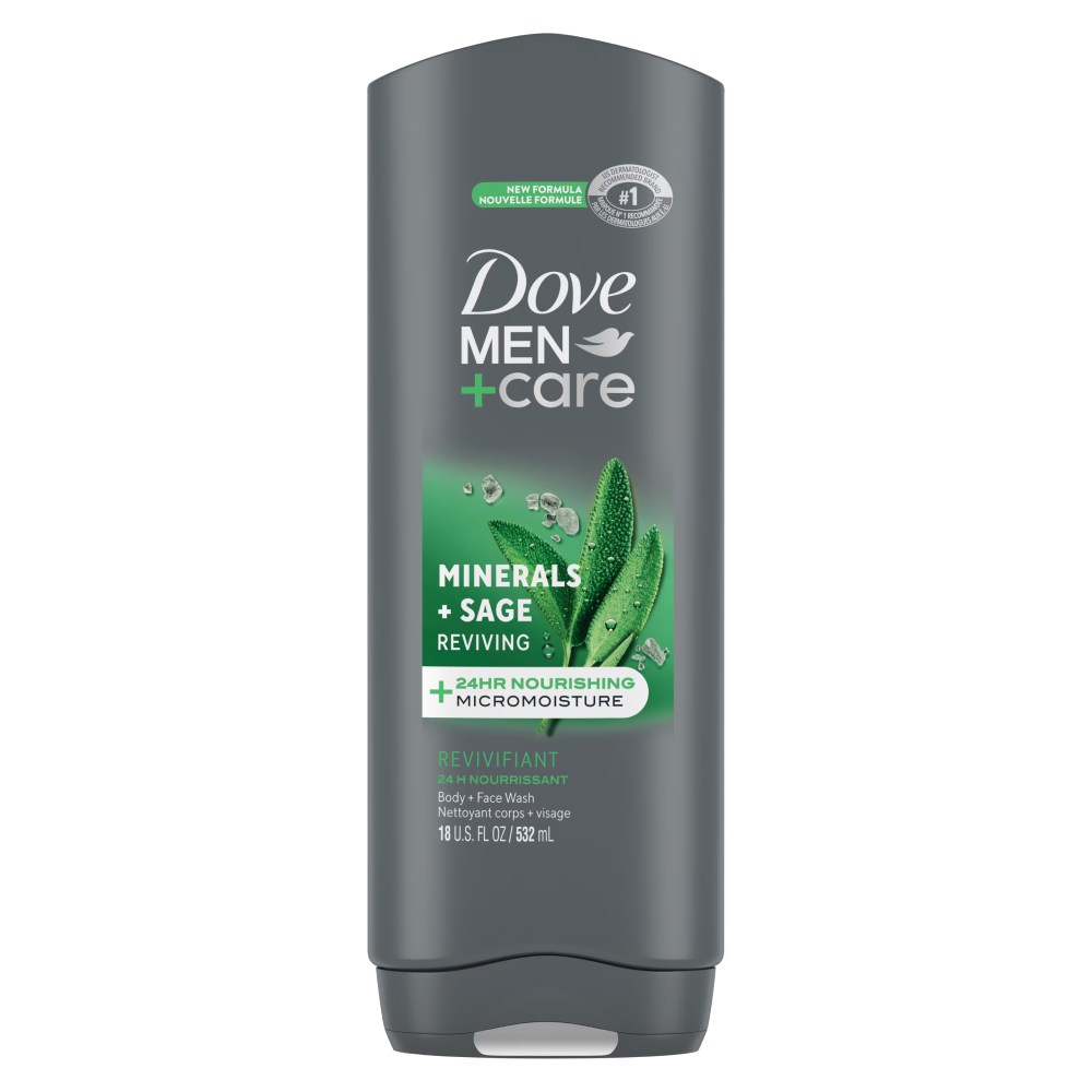 DOVE MEN CARE BODY AND FACE WASH MINERALS SAGE 400 ML