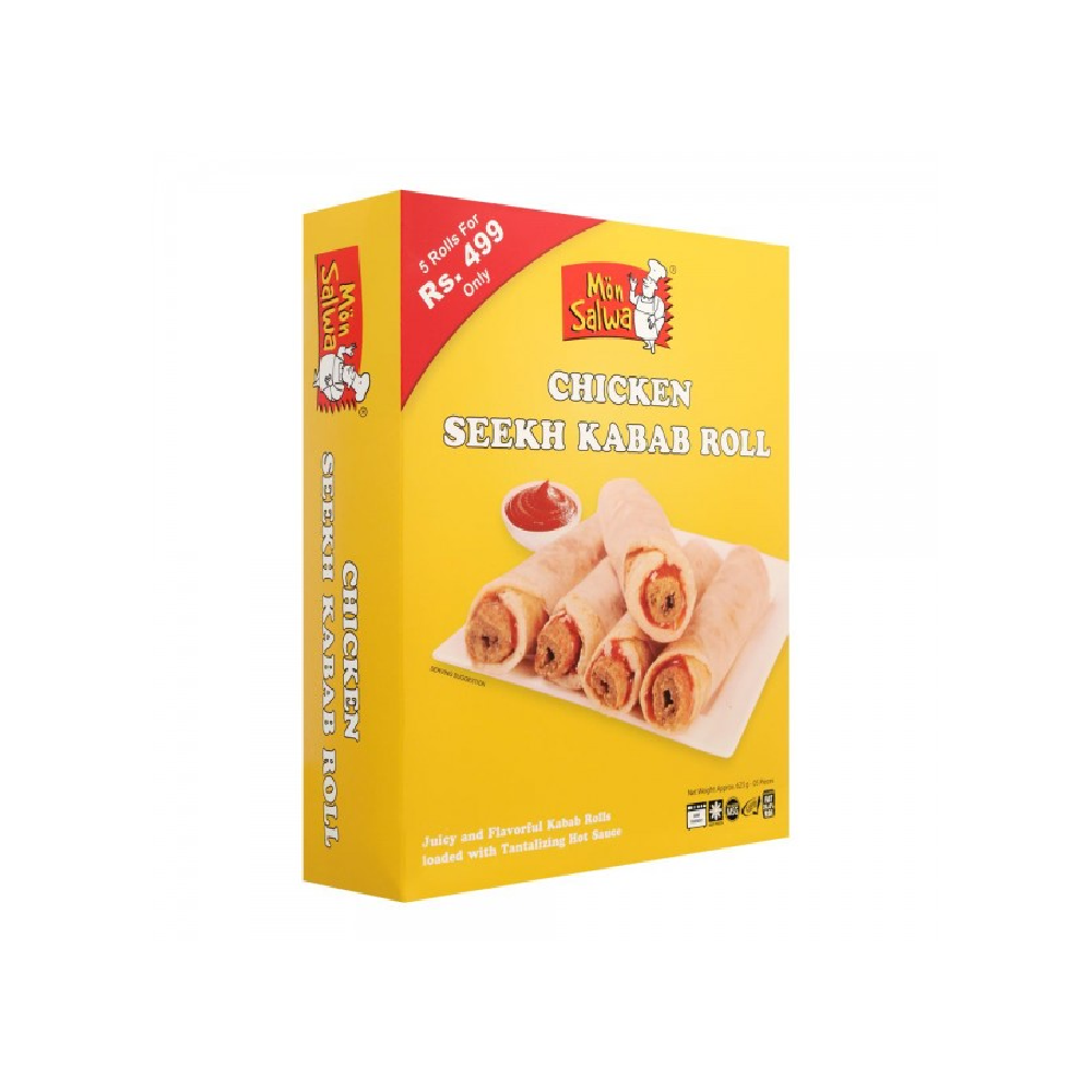 MANO SALWA CHICKEN SEEKH KABAB POLY PACK 18 PCS