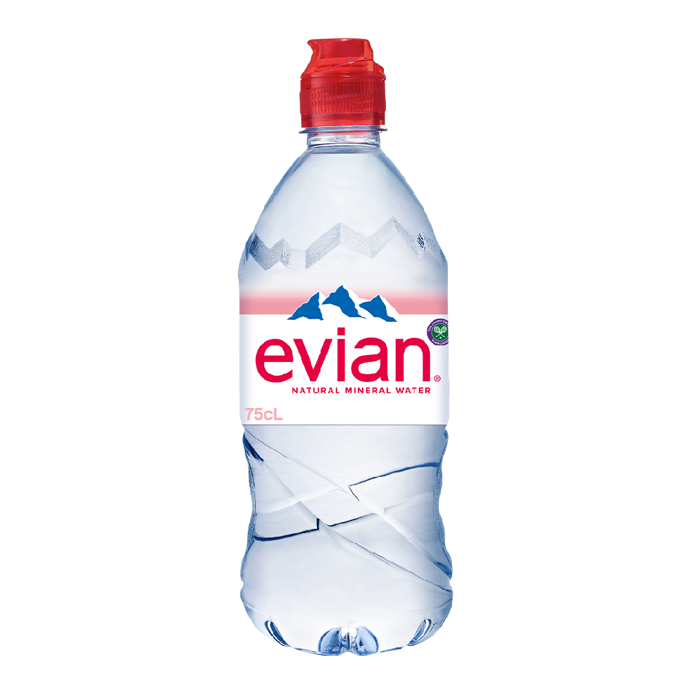 EVIAN MINERAL WATER NATUTAL 750 ML