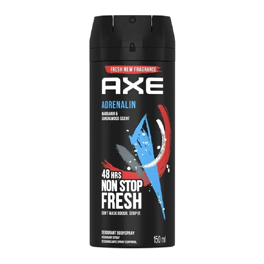 AXE DEODORANT ADRENALIN MANDARIN & SANDALWOOD SCENT 150 ML