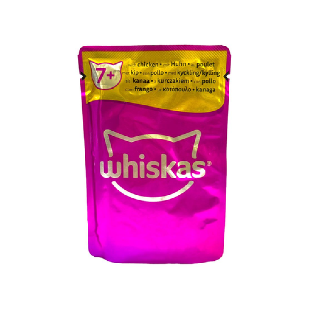 WHISKAS CAT FOOD JELLY MIX SELECTION 7+YEAR 85 GM