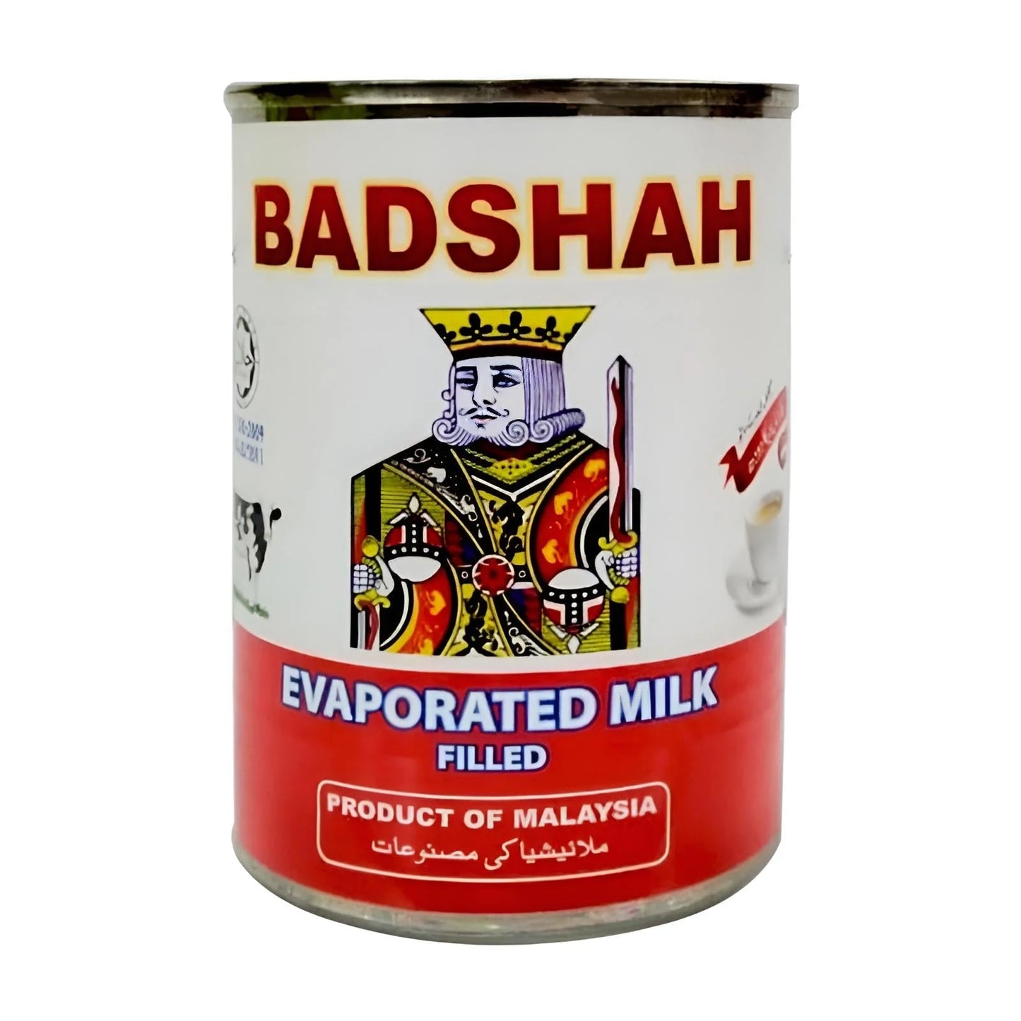 BADSHAH EVAPORATED MILK TIN 390 ML