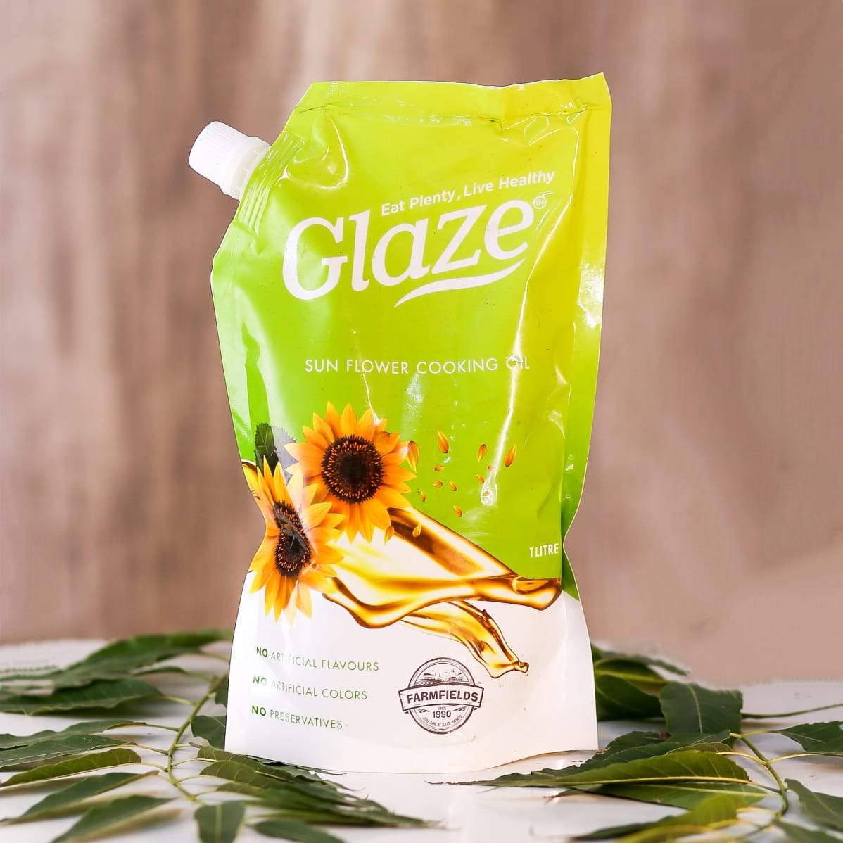 FF GLAZE SUNFLOWER OIL POUCH 1 LTR