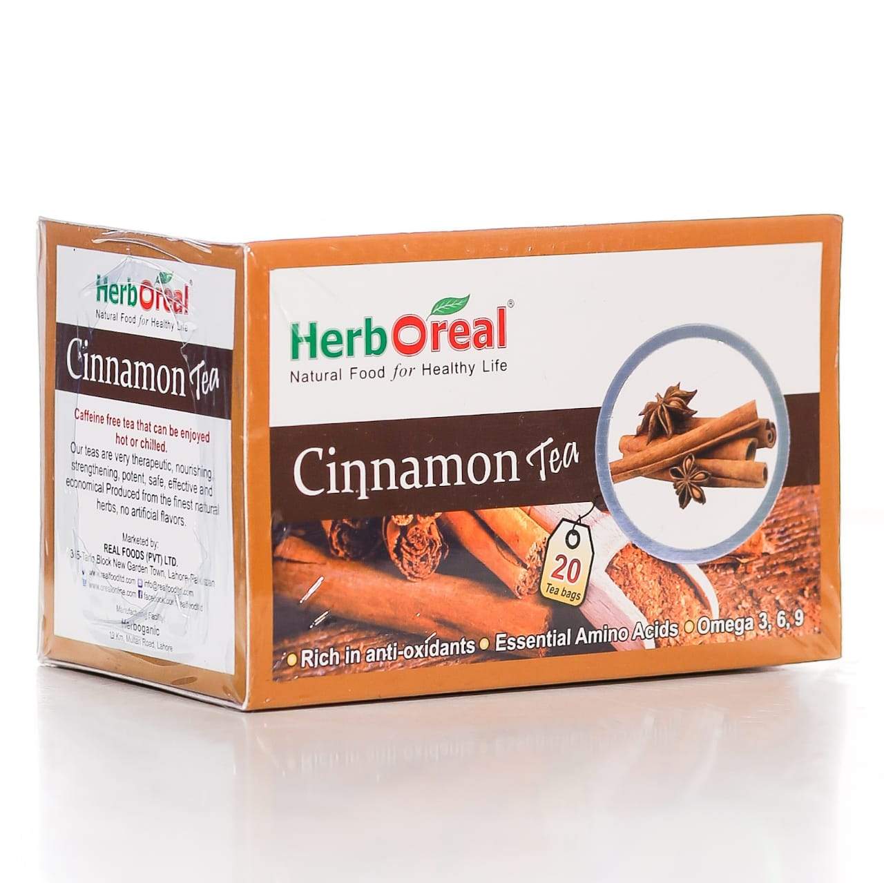 HERB OREAL CINNAMON TEA BAGS 20 PCS