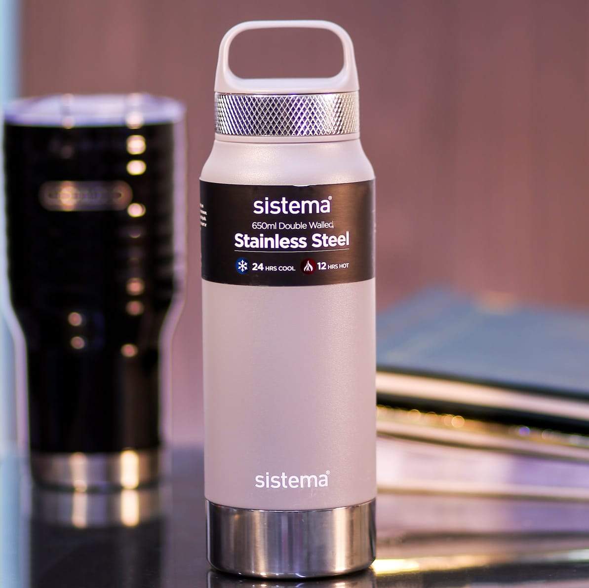 BOTTLE STEEL SISTEMA 650 ML 560