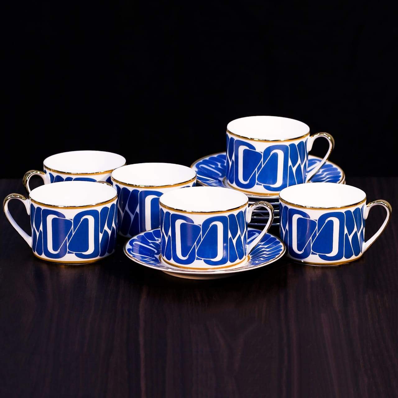 CUP & SAUCER SET ROYAL BISTRO 12PC 12-ZS-H1LB BASIC